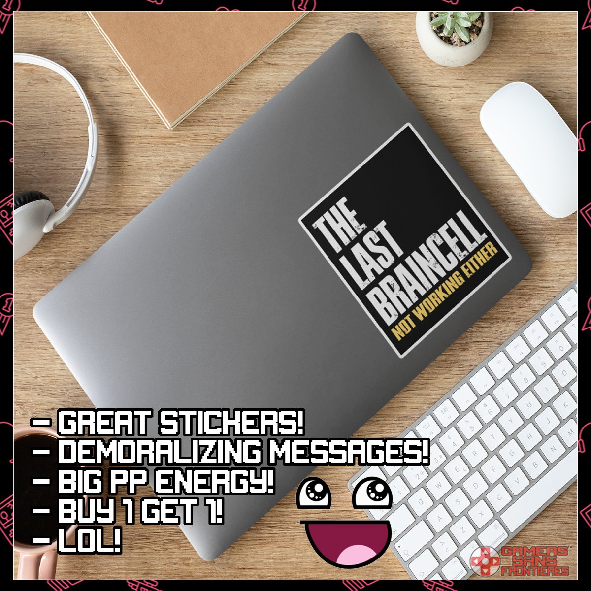 GSF_army's tweet photo. Your perfect sticker to tell the world about yourself is here!

🌏 Worldwide shipping
🎮 100% Exclusive items
🚀 Free shipping available https://t.co/pxlZVpM5KZ