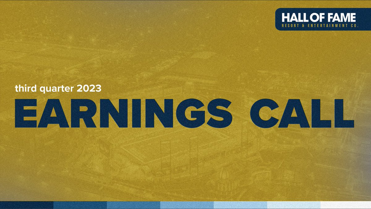 HOFRECO's tweet photo. Please join us for the Third Quarter 2023 Earnings Call on Tuesday, November 14, 2023, at 8:30 AM. Investors and all other interested parties can access the live webcast and replay at the Company’s website.

➡️ https://t.co/W6Pyyjedik https://t.co/g6tQ3ROdLu