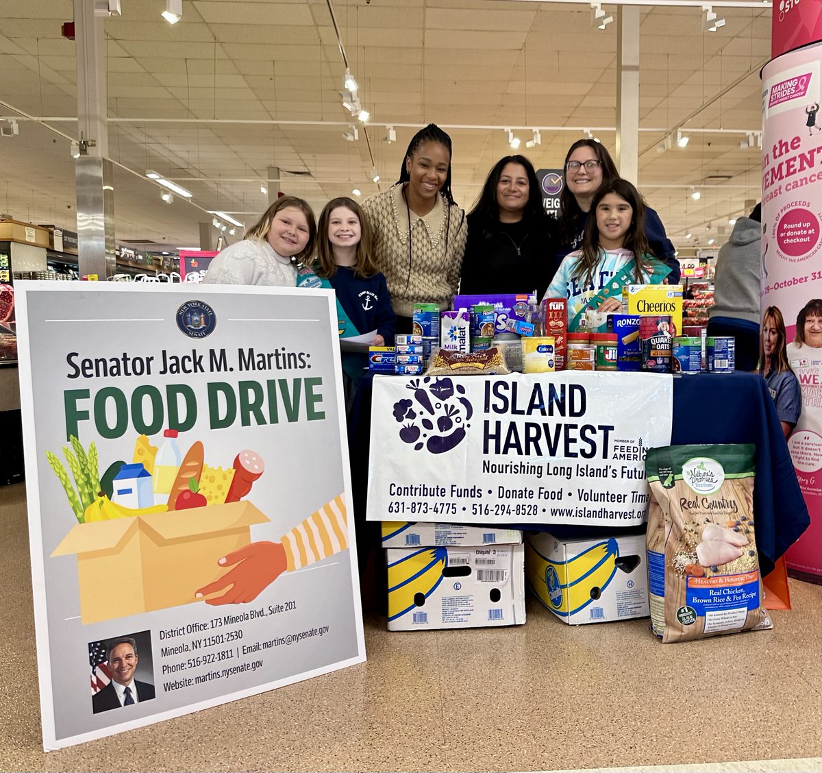 Thank you to everyone who donated to our recent food drive! We're so grateful for your generosity. We'd also like to thank Jericho Cares and @IslandHarvest for their support.

A special shout-out to @GSNC Troop 3399 for their impeccable work in making the food drive a success.