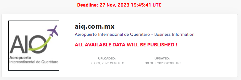 Queretaro Intercontinental Airport Cyberattack