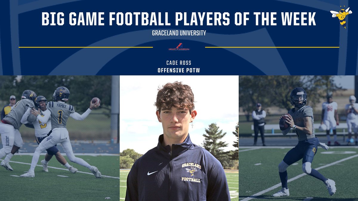 GUjackets's tweet photo. Ross Selected as Heart Big Game Football Offensive Player of the Week

Release: https://t.co/tIX2gbESwk https://t.co/y3Hv2cz1nT