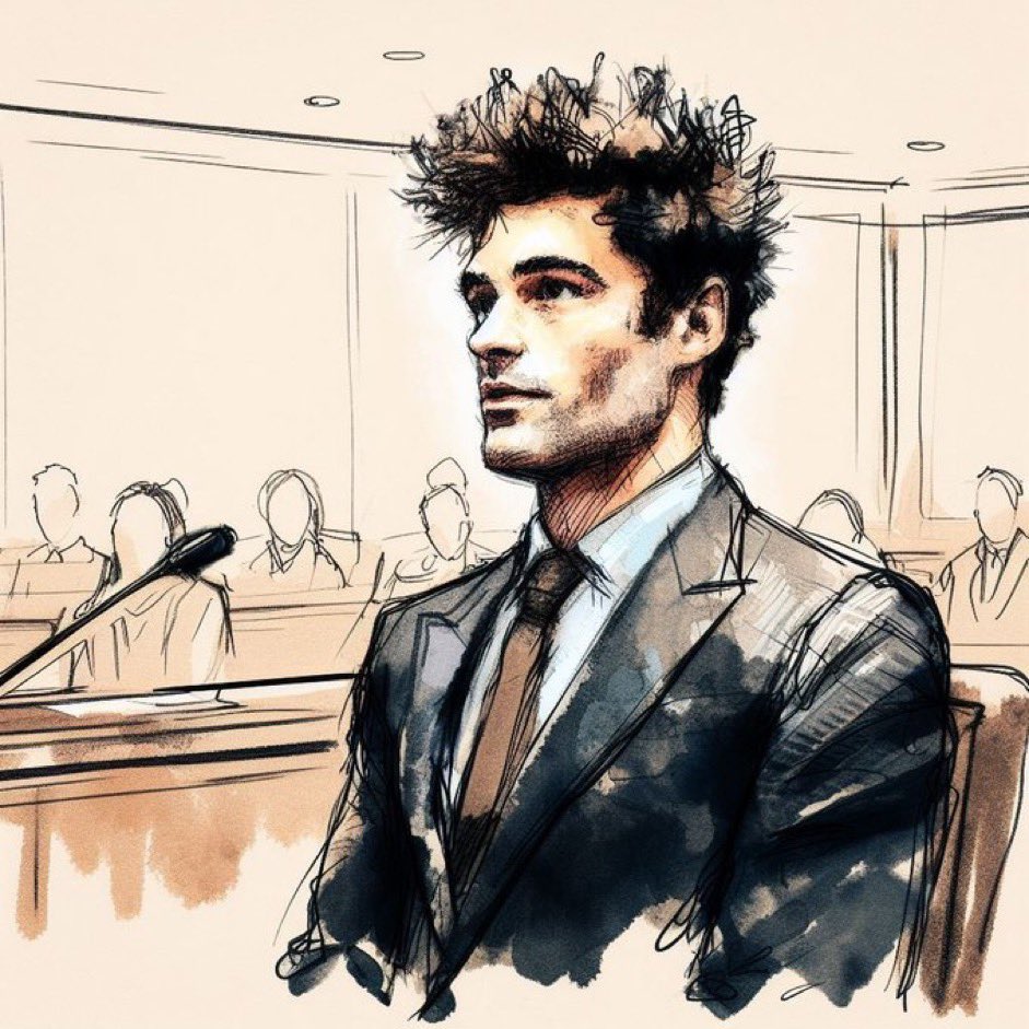 litcapital's tweet image. the courtroom sketch artist was definitely paid off by SBF