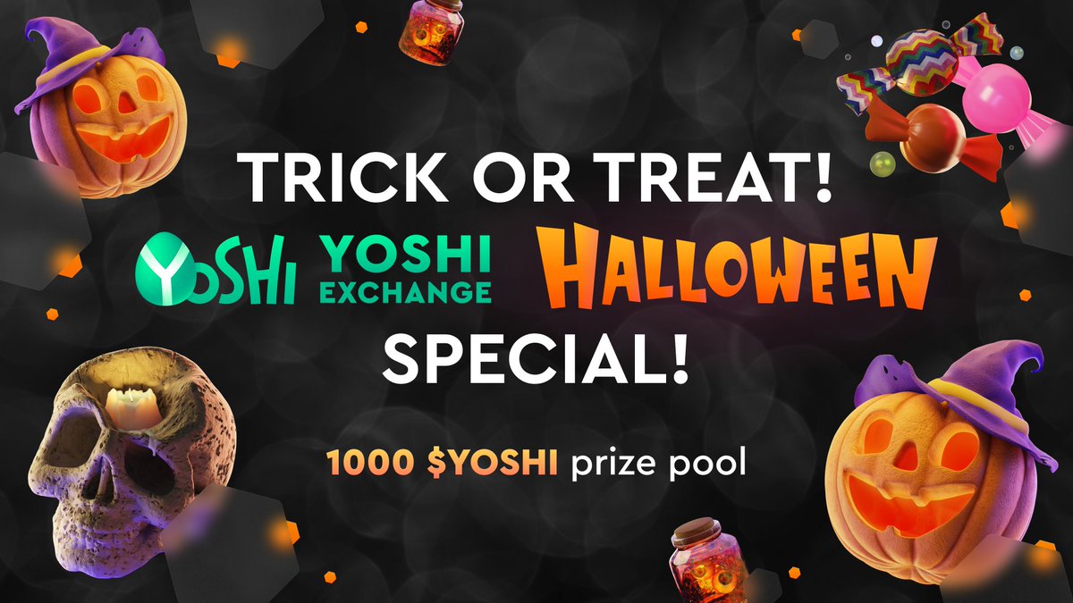 YoshiExchange's tweet photo. Join our #Halloween questline and enter the 1000 $YOSHI #tokens #prize pool 💸

Obtain the Spooktacular👹 role and enter our  trivia and prove yourself as the biggest horror fan! 

The ⏰  is ticking, the 🩸is dripping...

👉 Start here: https://t.co/iEbOaufZ6F https://t.co/KwBmc5ckBw