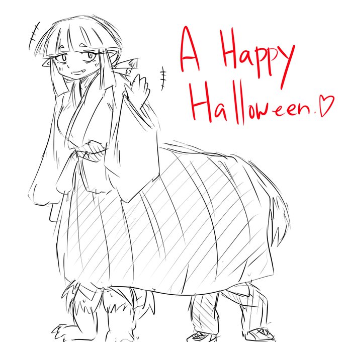 ハロウィンラクガキ
ものすごく久しぶりに蛇神様描いた気がする 