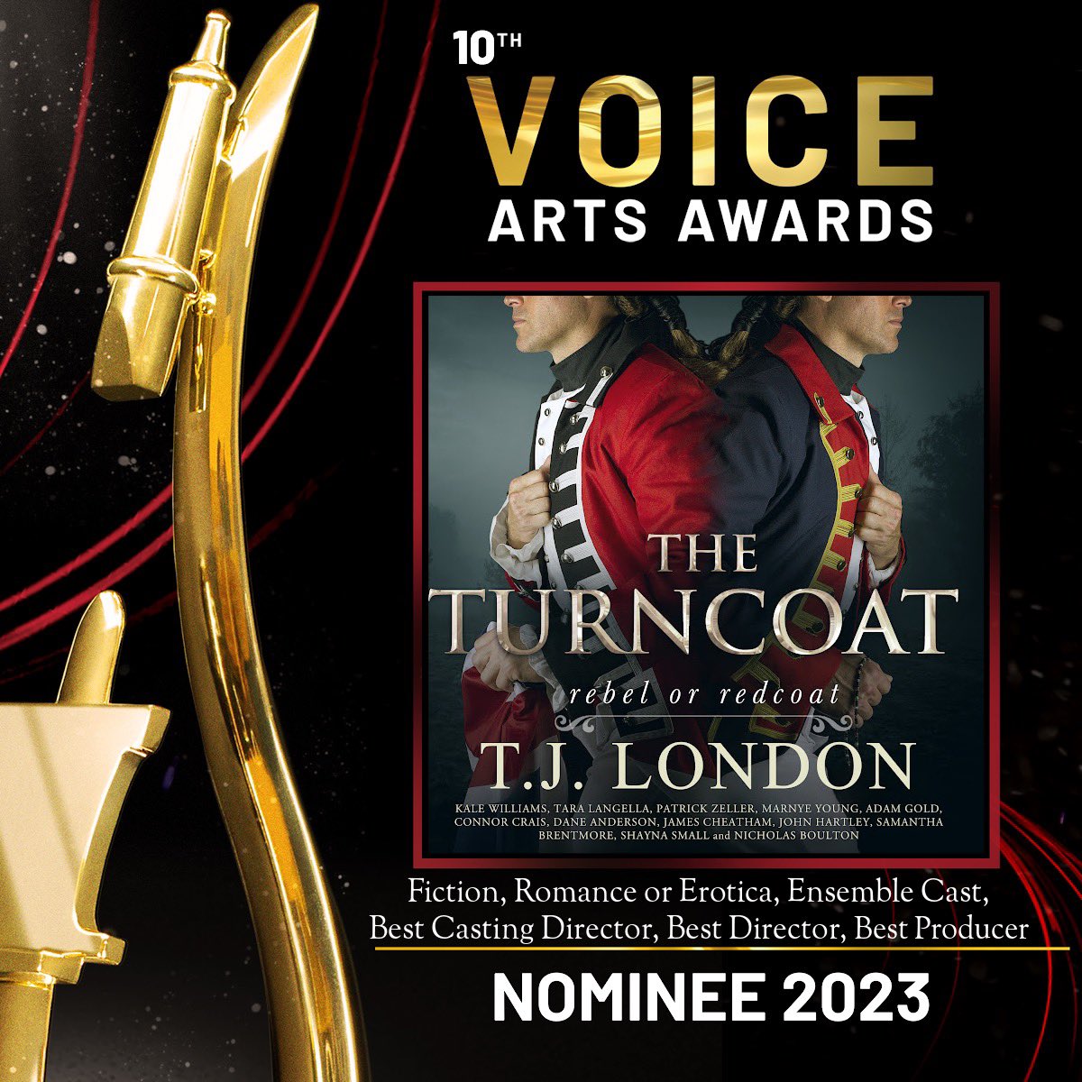 TJLondonauthor (@tjlondonauthor) on Twitter photo Wow! What an amazing day!
So so honored to be nominated with the entire Rebel Team!
Congrats to all the nominees!
And thank you so much <a href="/SovasVoice/">Society of Voice Art</a> <a href="/rgaskins1/">Rudy Gaskins</a> <a href="/Joanthevoice/">Joan Baker</a> and to all the judges for honoring our team.
♥️🙏 Wow! What an amazing day!
So so honored to be nominated with the entire Rebel Team!
Congrats to all the nominees!
And thank you so much <a href="/SovasVoice/">Society of Voice Art</a> <a href="/rgaskins1/">Rudy Gaskins</a> <a href="/Joanthevoice/">Joan Baker</a> and to all the judges for honoring our team.
♥️🙏