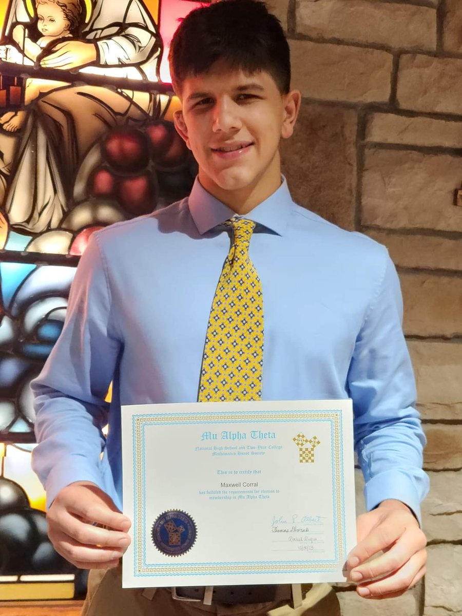 Padding the academic resume... Inducted tonight into the Mu Alpha Theta math honors society.
<a href="/JCAwrestling/">JCA Wrestling Family</a> #D1Wrestling #D2Wrestling #D3Wrestling