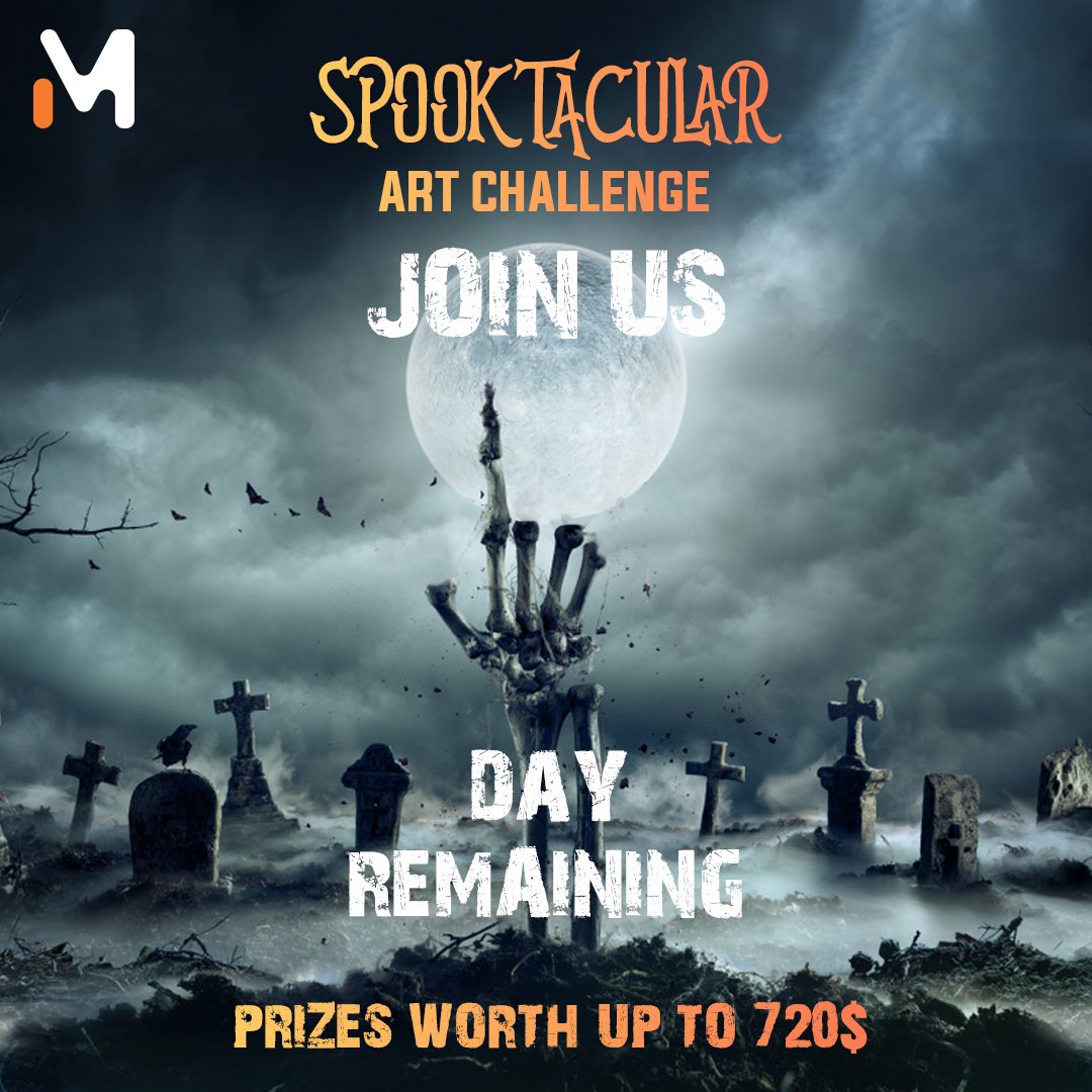 🎃 Last chance! Only 1 day left in the Spooktacular Art Challenge! 🚀

🎨 Spot &amp; share eerie Instagram artists!
🎁 Snag prizes worth up to $720!

👻 The ghostly realm is ready for you!

bit.ly/3FoH5ZR

#Halloween2023 #SpooktacularArtChallenge #Challenge #ArtChallenges