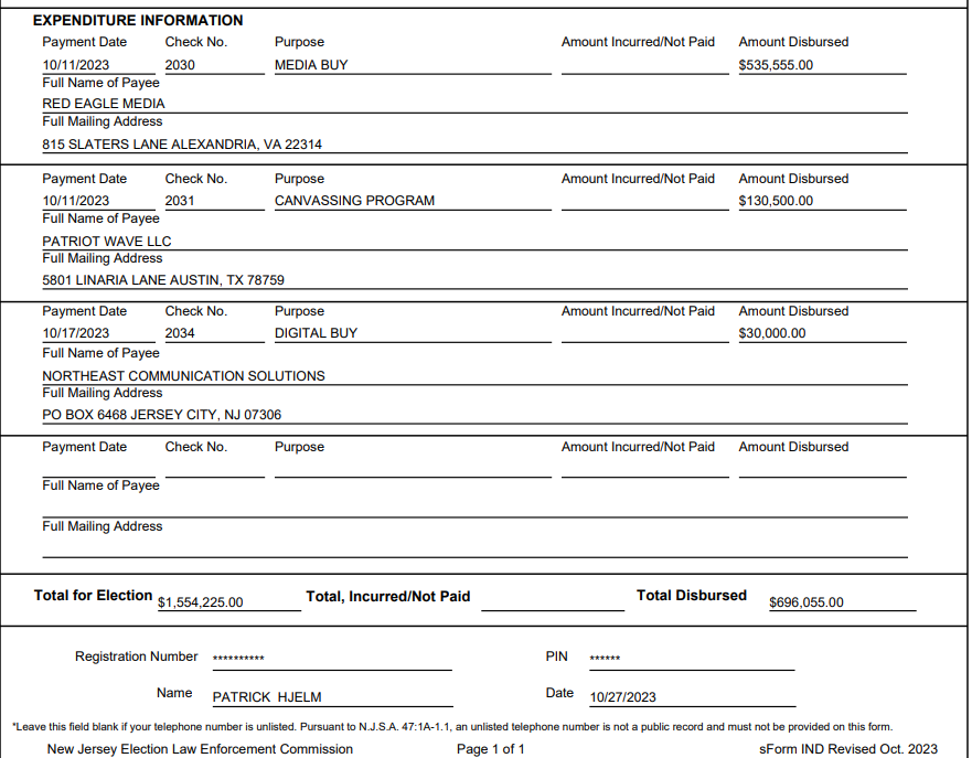 tencor_7144's tweet photo. In #LD04, the International Union of Operating Engineers Local 825 remains the GOP ticket's strongest ally, now with a total of 1.55 million spent on this district. Which isn't a lot for a VA lege race these days, but it's a huge amount for a NJ lege race, especially a GOP ticket https://t.co/x0rj9QitAP