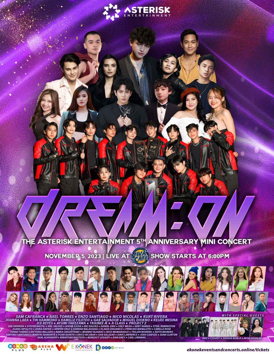 It’s time to gather and celebrate! Join us and be part of night full of fun, excitement and jam-packed of performances from our very own roster of artists and special guests.

See you this Sunday, November 5 at the VIVA CAFE for the AsterisK at Five presents DREAM: ON! The
