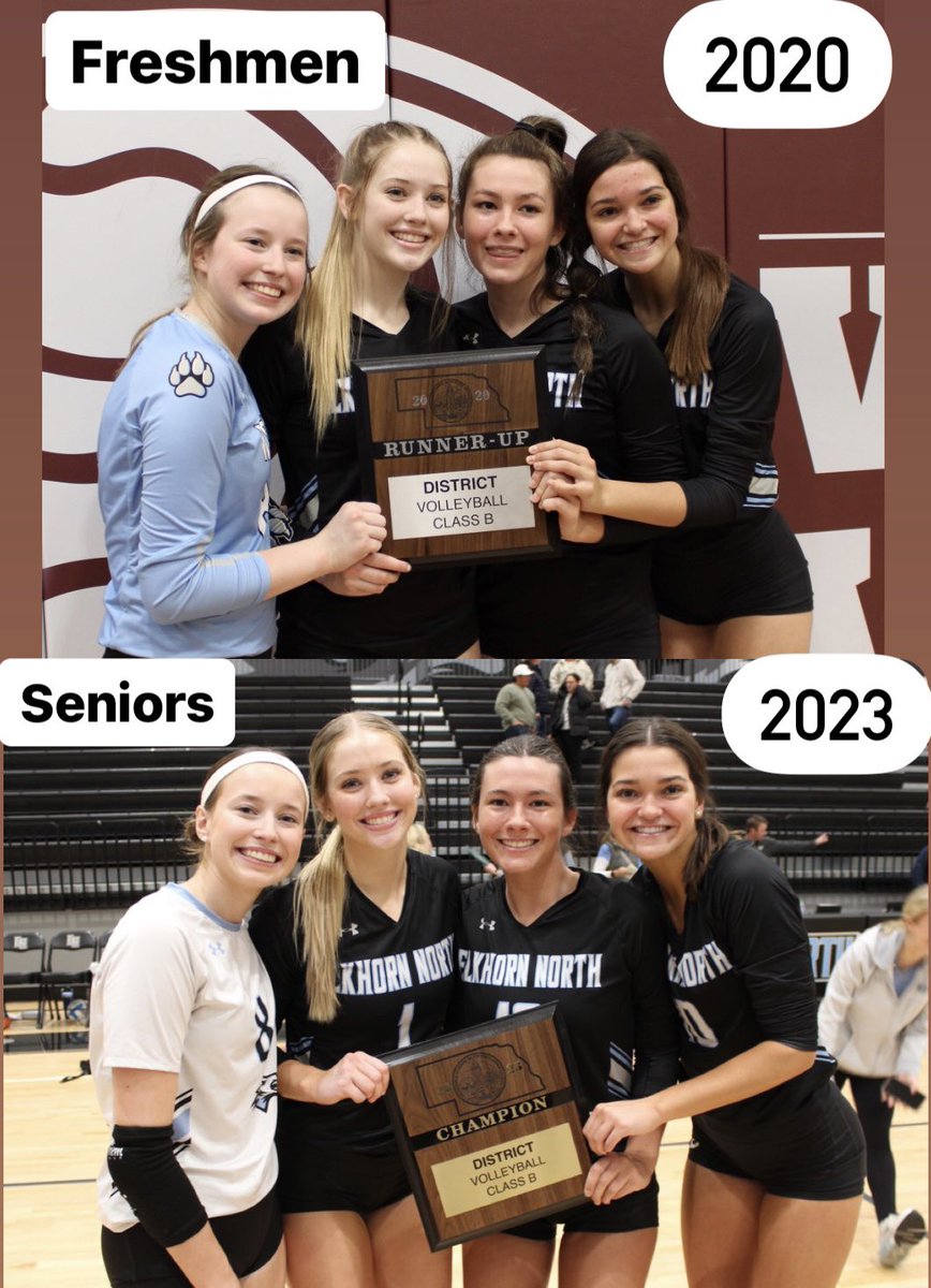 Ryanwolf10's tweet image. 4️⃣years
4️⃣leaders

4 Freshmen playing Varsity in year 1

3 years later, qualifying for State a 3rd consecutive year!

@hayleewolf_
@ReeseBooth_
Courtney Christo
@avaspies_

You helped create a culture at @elknorth_vb.  Proud of you!💙

State Volleyball this week…
ONE LAST RIDE!