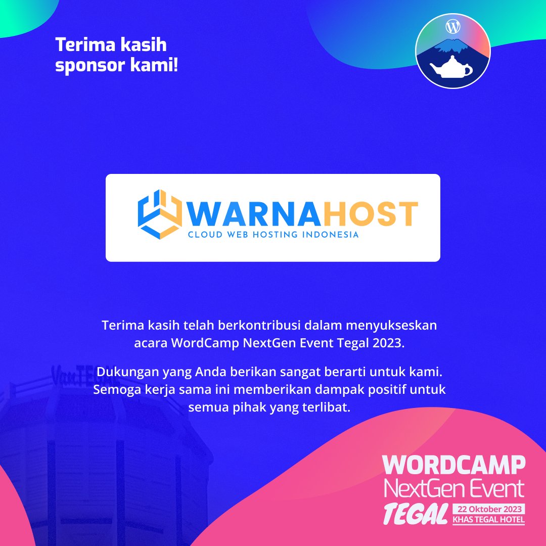 wptegal's tweet photo. Ingin tahu lebih jauh tentang @warnahosting ? Kunjungi tautan berikut:

* Official website: https://t.co/4h6nbOqgMG
* Instagram: https://t.co/SdbbUub2C0
* Facebook: https://t.co/JIsE9skWr5
* Twitter: https://t.co/Fb1MdnX2Il

#WCTGL #WordPress https://t.co/j0IY1zSbd6