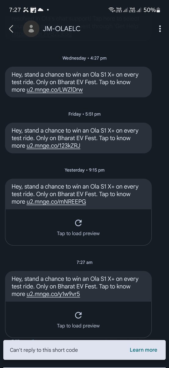 medapatimanoj's tweet image. Hey @OlaElectric &amp;amp; @bhash instead of sending these spam messages send some important messages on my delayed s1 pro delivery. I has been 3 months since i purchased still dosent delivered will be delivered ??? 
#Ola #AvoidOla #S1pro