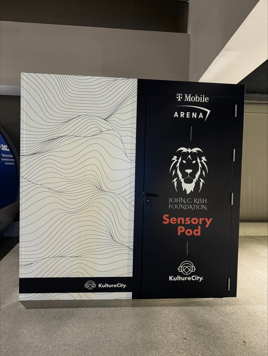 Update on <a href="/TMobileArena/">T-Mobile Arena</a> ! Thanks to all of you that retweeted and shared, had great conversations with the team there and they have gone above and beyond with their commitment to sensory inclusion. Both #sensorypods have been wrapped and they are planning a ribbon cutting soon to