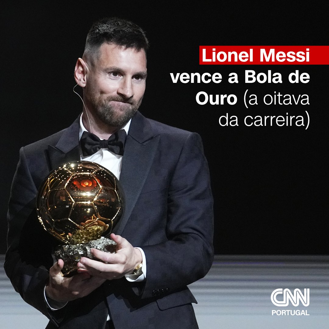 Lionel Messi é o vencedor da Bola de Ouro 2023 : r/futebol