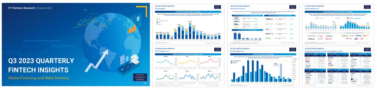 FTPartners's tweet image. FT Partners publishes its Q3 2023 FinTech Insights Report - the ONLY source for complete #FinTech financing, M&amp;amp;A, and IPO activity cut across geographies and sectors! finte.ch/3Q23FinTechIns… #FinTechDealActivity