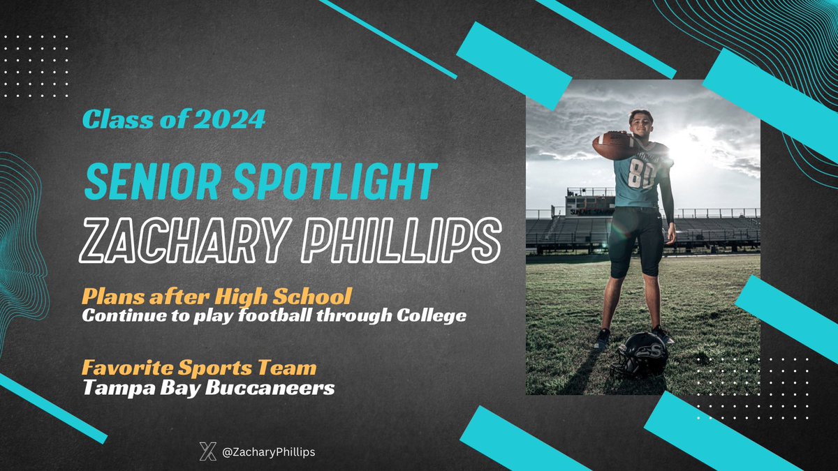 SLHSFBBOOSTERS's tweet photo. SENIOR HIGHLIGHT 
Zachary Phillips
@zackp2024 
This Friday is our last game &amp; senior night! 
Come out &amp; watch him play! https://t.co/AC5LzizVvc