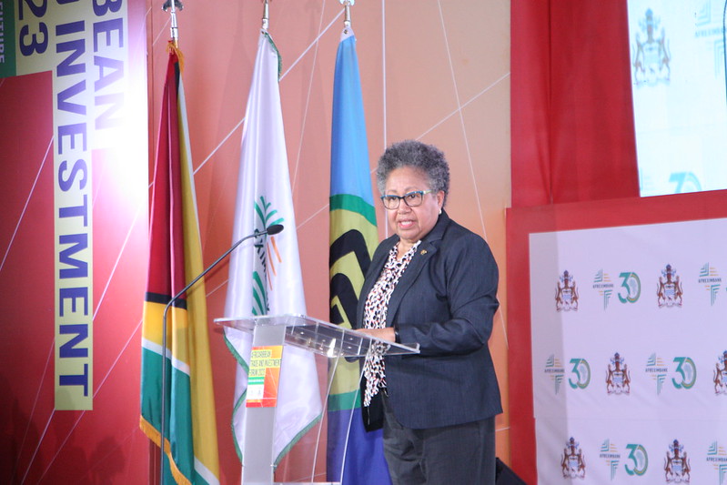 SG_CARICOM's tweet photo. The Africa-Caribbean Trade and Investment Forum #ACTIF_2023 is now underway in Guyana. In my remarks at the opening ceremony I noted the economic potential of ongoing collaboration and urged engagments in trade, technology transfer, innovation, tourism & culture. https://t.co/oa8CWNBrYj