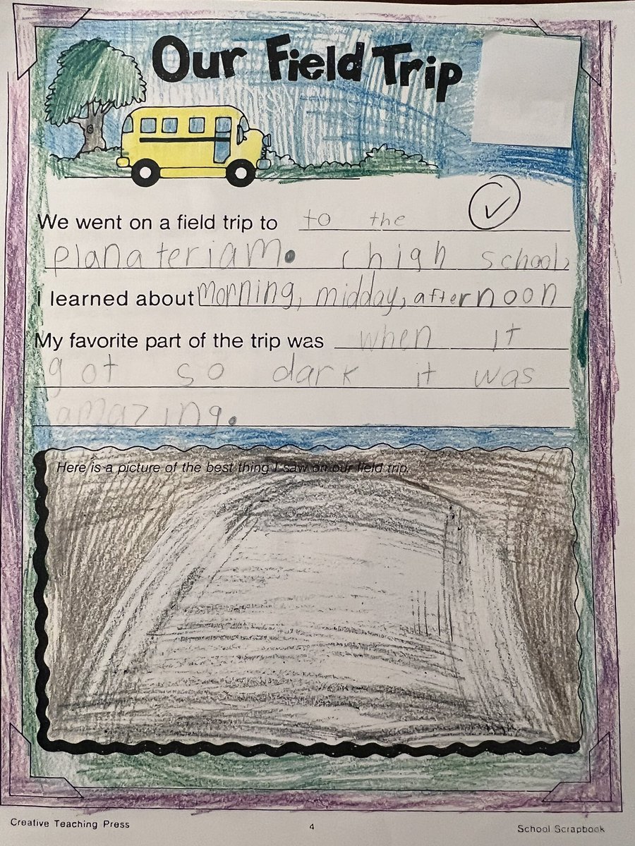 Fry 3rd Graders, your pictures of Big Blue Guy are out of this world!!! 🚌🤩🚀 <a href="/laurel_hillman/">Laurel Hillman</a>