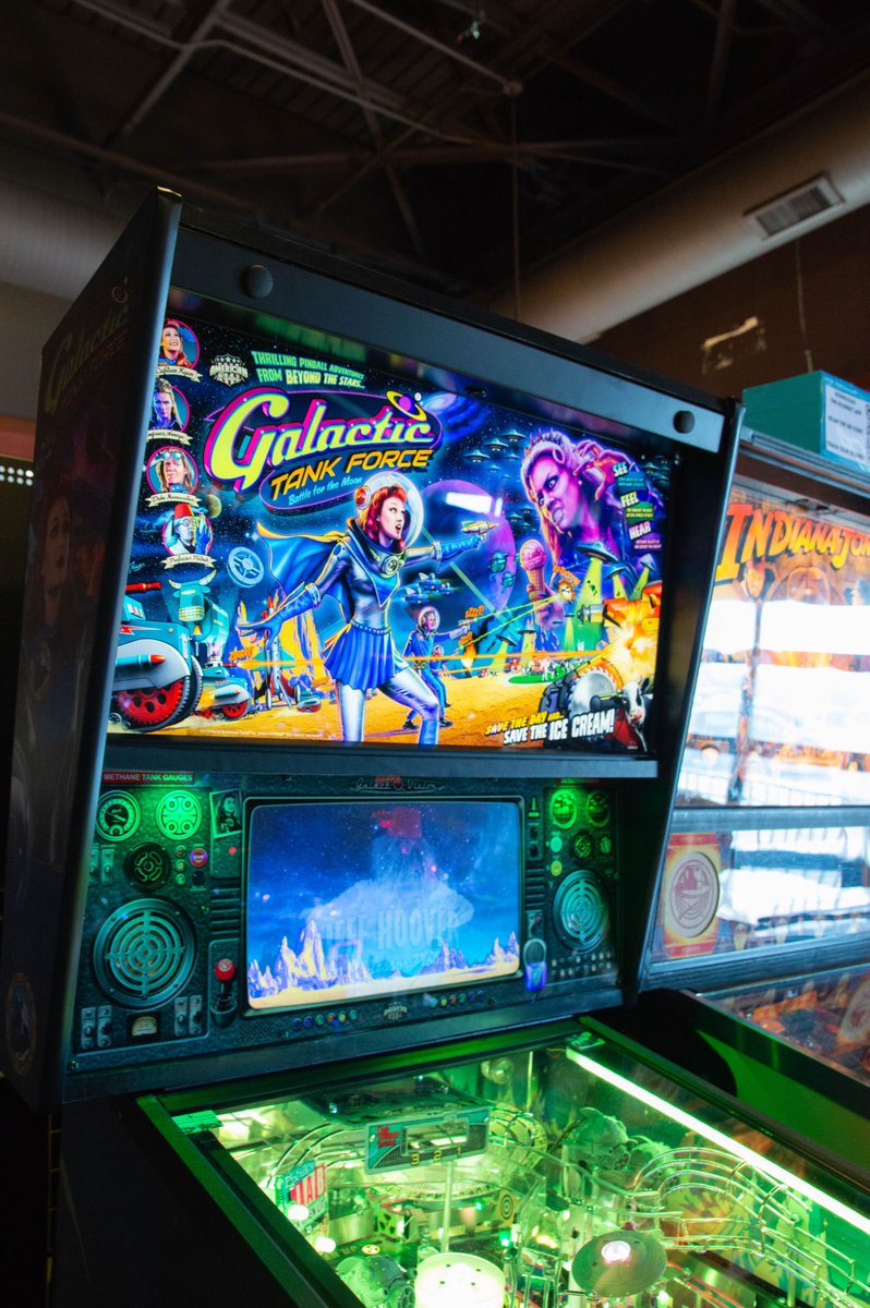 Hey! Did you know we added a new machine to our line-up? 👀
This machine is fun, fast, quirky and colorful! If you've tried it, what are your thoughts? 
#galactictankforce #newmachine #pinball #Indiana #arcade