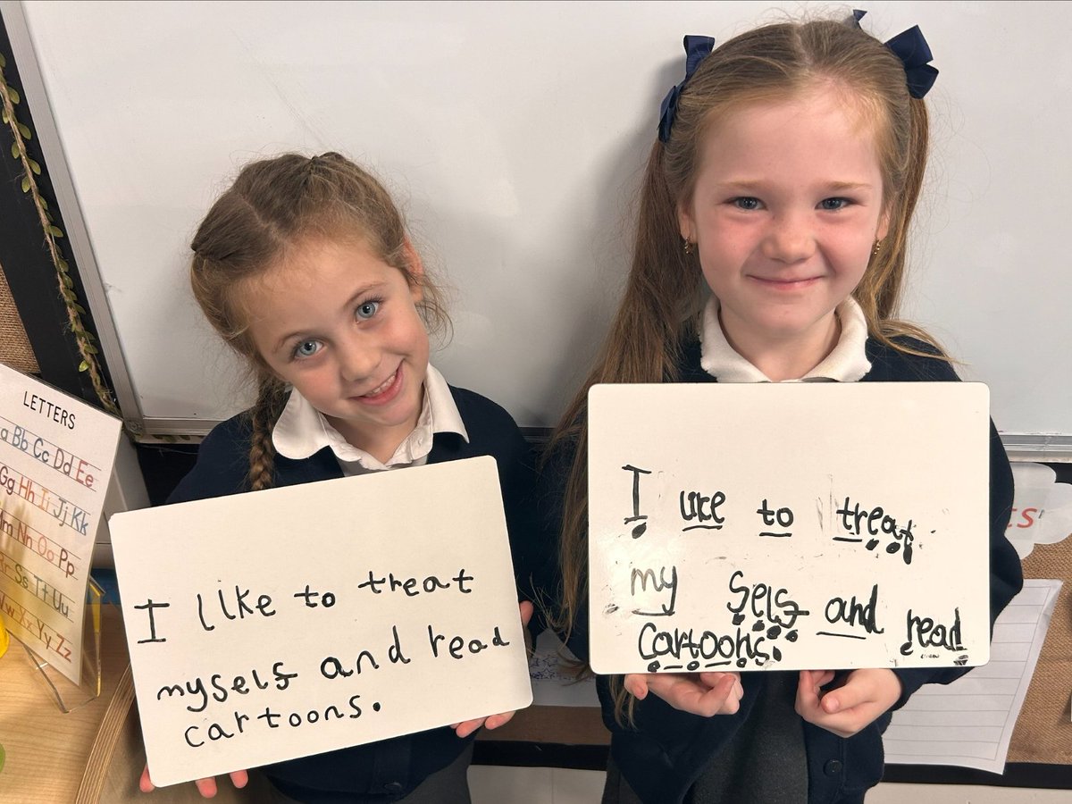 In Year 1, our pupils learn to craft sentences with care and accuracy, laying the foundation for their writing journey. Just look at how #proud these two are! We are so proud of you both! #RPSwriting #daretodream