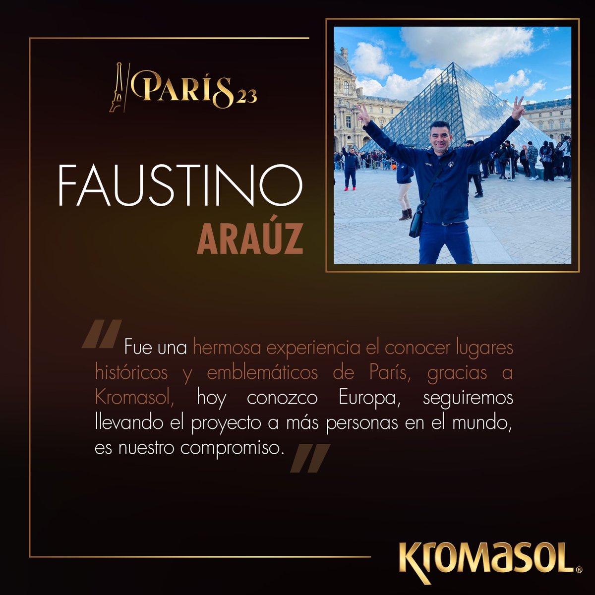 Kromasol's tweet photo. ¡París 2023 fue increíble!

Gracias a los que formaron para de este viaje que nos deja grandes recuerdos.

#París2023 https://t.co/KCvHHellXS