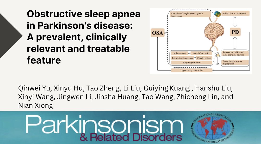 PRDAssociation's tweet photo. Great new review @ParkinsonismD: https://t.co/ICeoRkQ2fU
#SleepApnea  #ParkinsonsDisease  #PRDjournal https://t.co/jMwbYCKl25