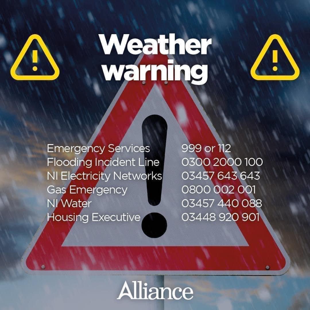 ￼
⚠️Amber weather Warning - Dromara⚠️
￼
Was out in Dromara this evening meeting residents living alongside the Lagan and helping to place additional sandbags in front of properties. 

Emergency numbers have been shared to residents. Get in touch if you require any help.