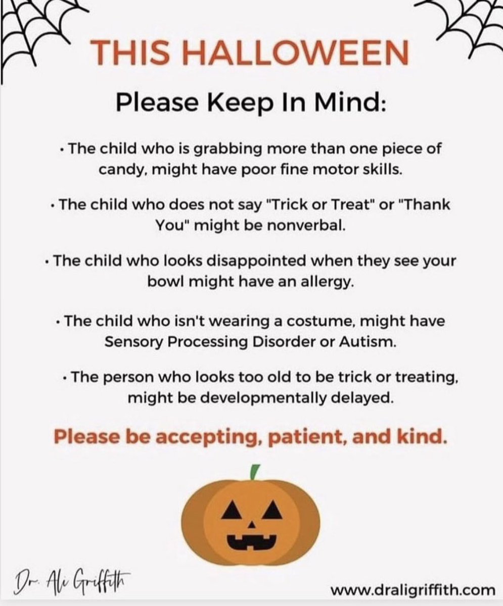 Something to consider as we await those ghosts and goblins tomorrow night  👻🎃🍬!