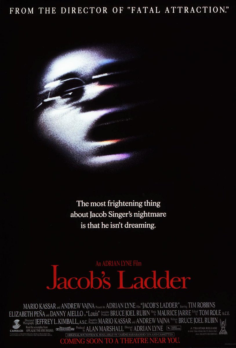 Jacob's Ladder was incredible

If you haven't seen it, psychological thriller that was a huge inspiration for the Silent Hill franchise. 

So many great elements: terrific score, gripping hallucinations, fantastic performances and an amazing ending

Top tier mindf*ck horror movie