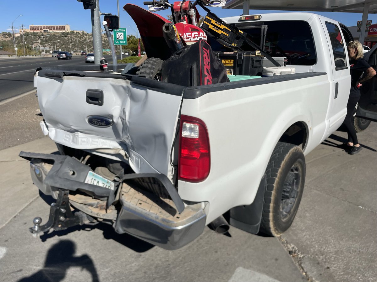 AustinBott113's tweet photo. Just when things were starting to look up the trucks totaled and I’m off the bike for at least 2 months 🙃 time to start planning for 2024 I guess 😅 https://t.co/JN8MylIaWF