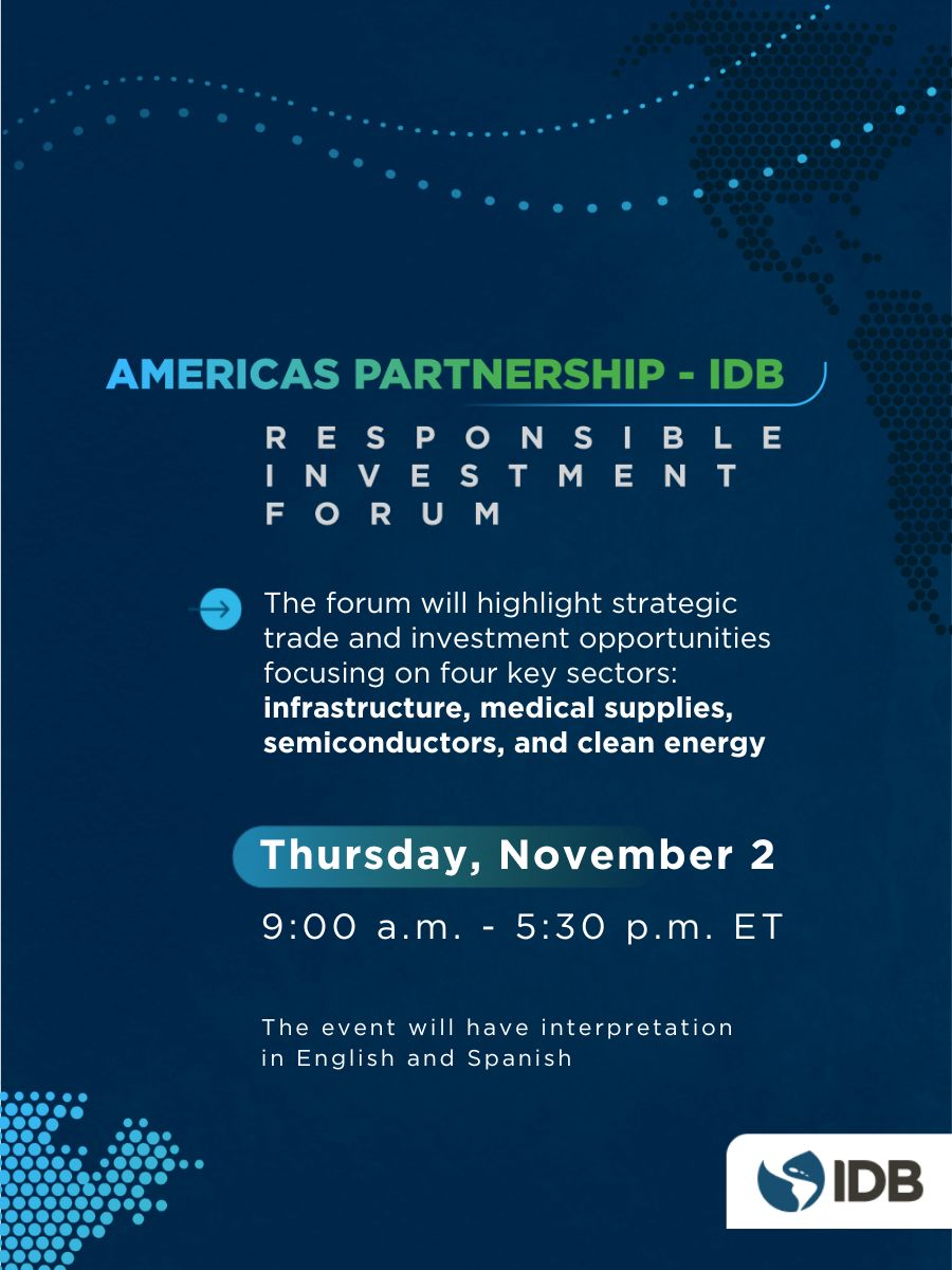 We’re thrilled to announce the #AmericasPartnership-IDB Forum in collaboration with the U.S. Government. Join the livestream to hear distinguished leaders from the Americas Partnership countries discuss how to build a more competitive and inclusive hemisphere 🌎.