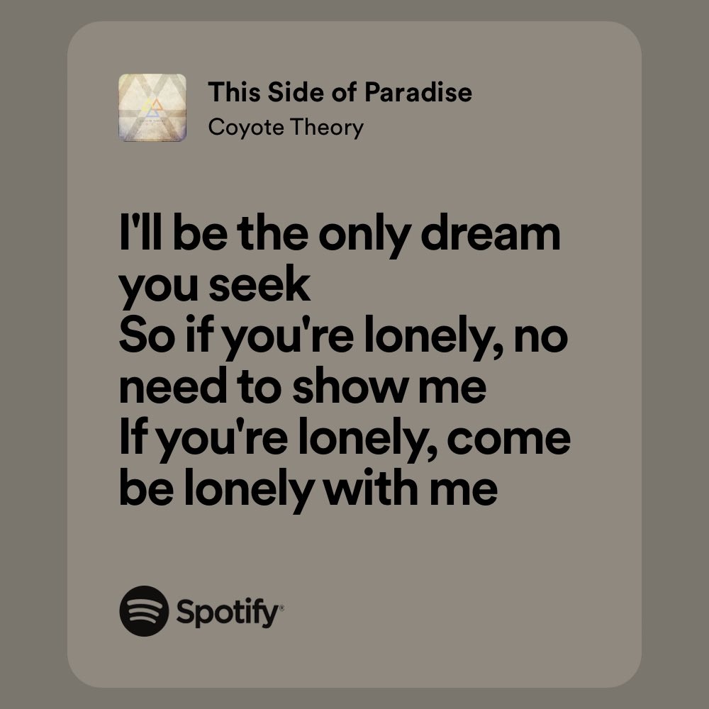 Coyote Theory – This Side of Paradise Lyrics