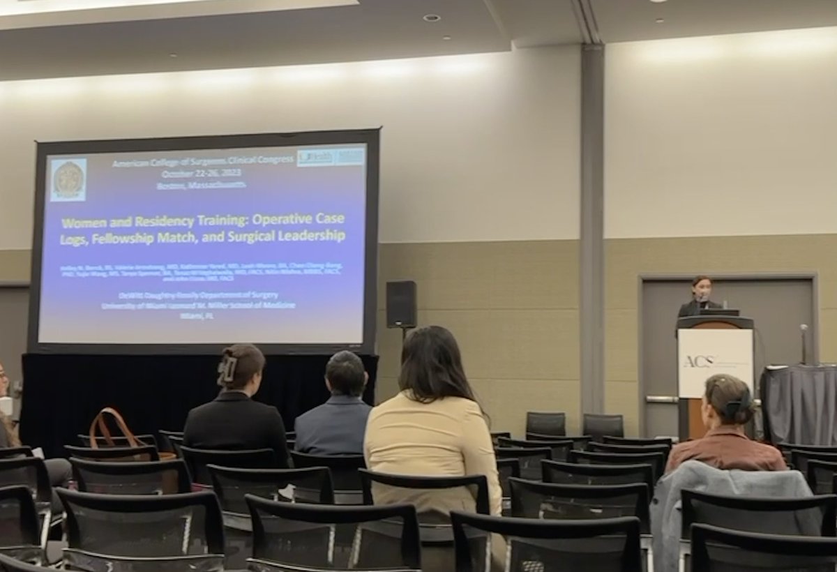 KelleyBenck's tweet photo. Thank you @UMHMHSurgery and @umiamimedicine for this scholarship opportunity to attend @AmCollSurgeons with three fantastic colleagues! Also it was great to give my first ACS presentation #ACSCC23 @alexisjones104 @valeriielynnn https://t.co/Y4wjxeON8a