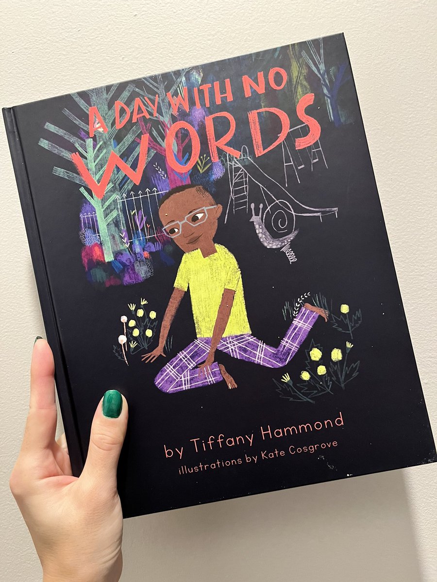 MrsMorrow07's tweet image. 💜“My son does not speak, but his ears work just fine. The words that you say go straight to his mind.” 

A Day With No Words by Tiffany Hammond @FidgetsAndFries  &amp;amp; Kate Cosgrove is a must add to your picture book collection! 

#AutismAwareness #Communication #KidLit #Literacy