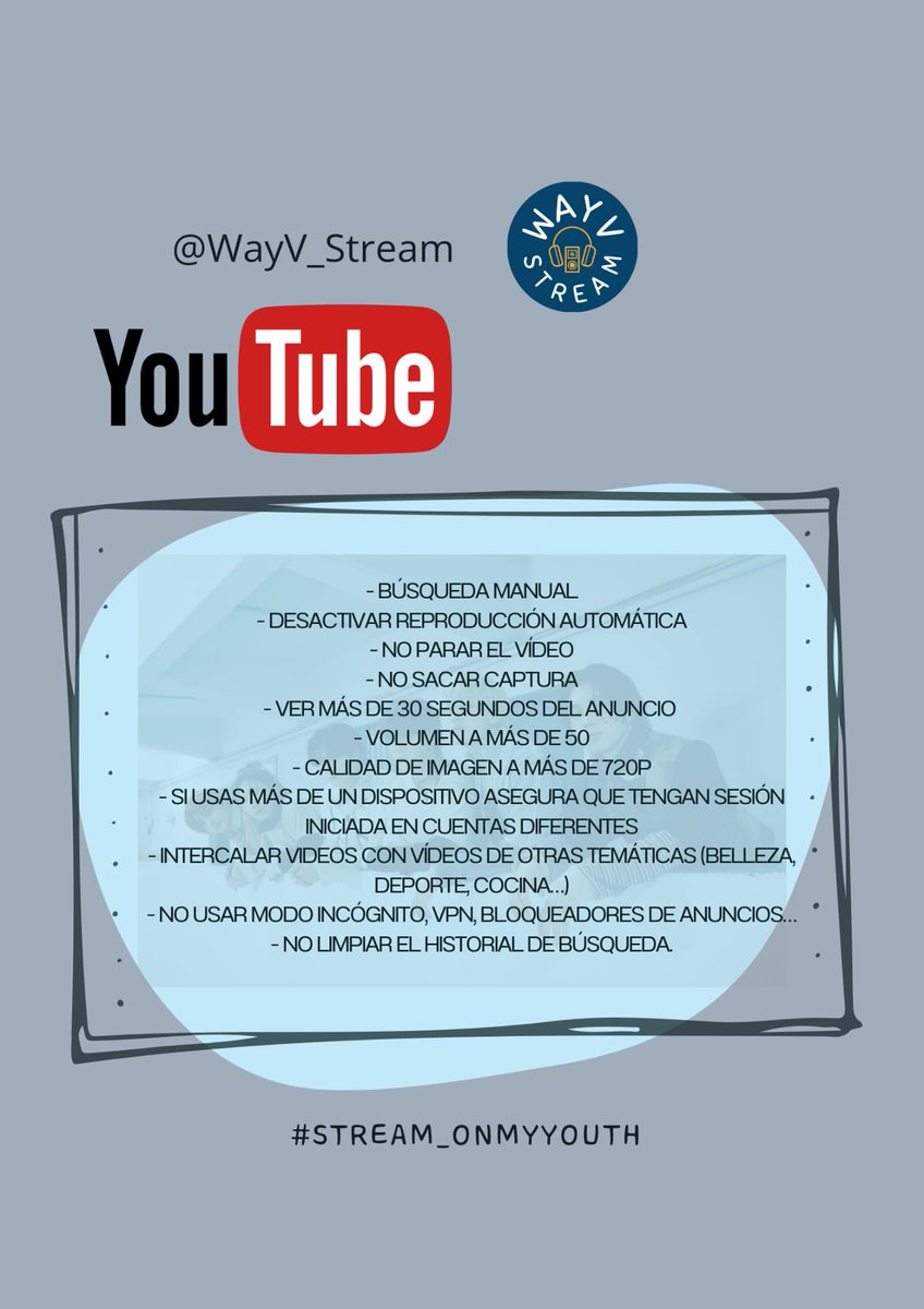 WayV_Stream's tweet image. Guías de stream en YouTube, Spotify, Apple Music, Shazam, Deezer, QQ Music y Bilibili para 'ON MY YOUTH' 🩵

¡Prepárate con todo el ánimo para darle la bienvenida al nuevo álbum de #WAYV 🎉!

⏳ 2023.11.01 | 6PM KST 

@WayV_official #WayV_OnMyYouth