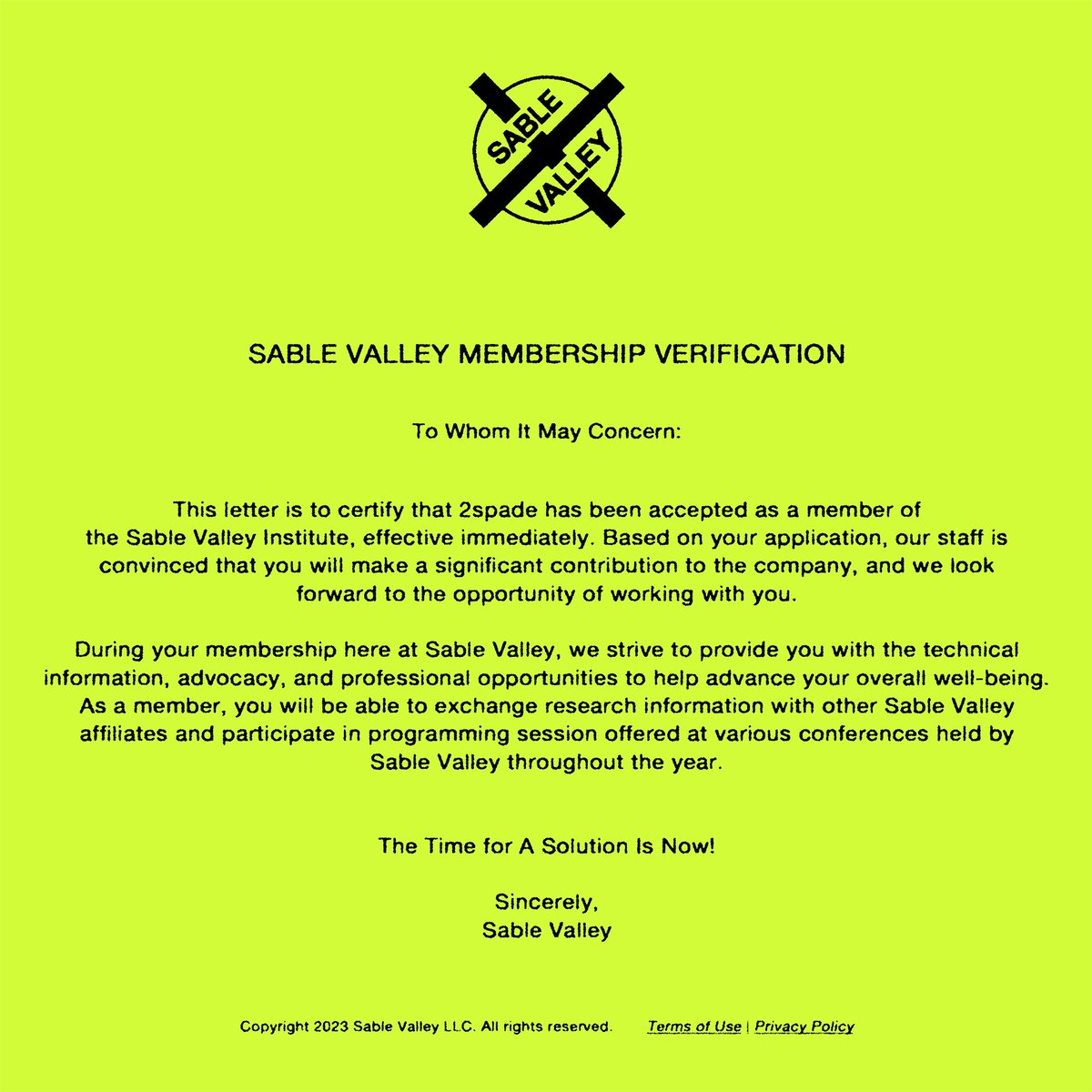 SABLE VALLEY tweet media
