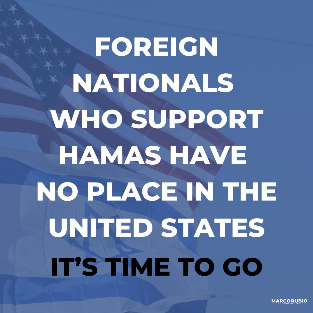 U.S. visa holders who support Hamas' terrorism have no place here. It's time to leave.