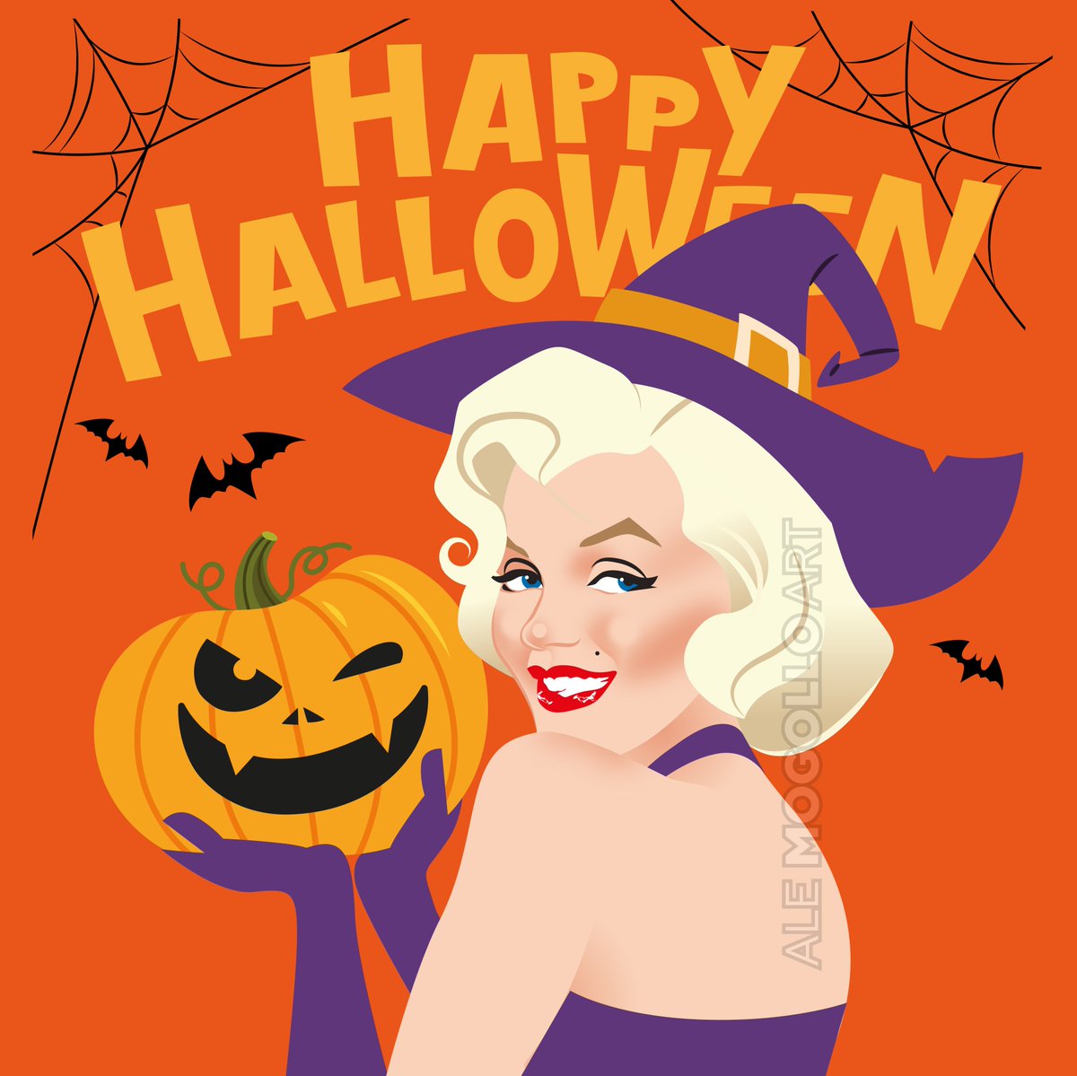 Happy Halloween my pretties!
#Halloween2023  #happyhalloween #trickortreat #marilynmonroe #pumpkin #alejandromogolloart