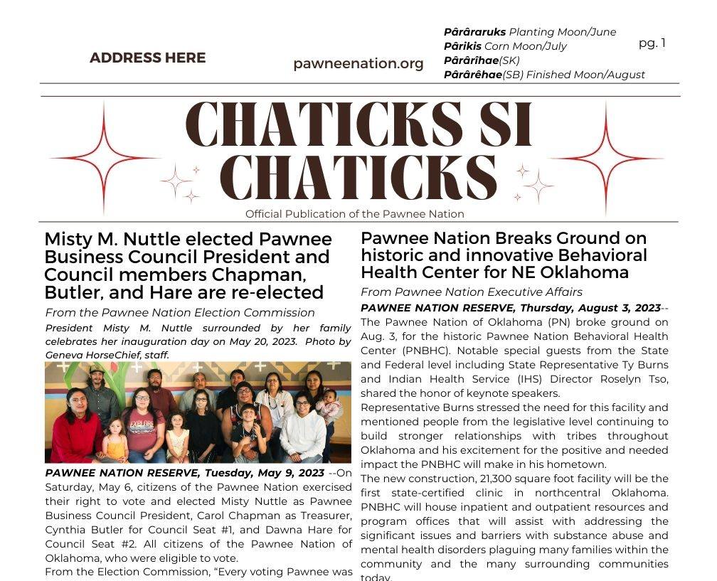 📷📷Check out the latest Chaticks-si-Chaticks online now and in homes next week 📷📷📷
pawneenation.org/chaticks-si-ch…