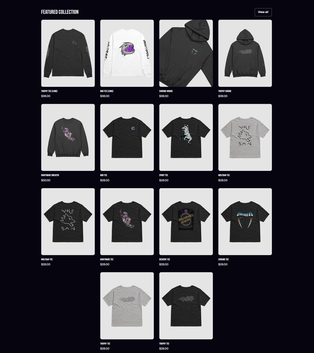vwolfsbanev's tweet photo. ⚠️ FALL 23 COLLECTION IS LIVE ON THE STORE https://t.co/Hv1Hi2Js98 ⚠️

#merch #fallcollection #drip #apparel #shop #limitedtime #hoodieseason 

I’m super excited about this one; more than I’ve been about any merch so far 🖤 I appreciate anybody who goes to check it out https://t.co/sFUHmNh2mQ