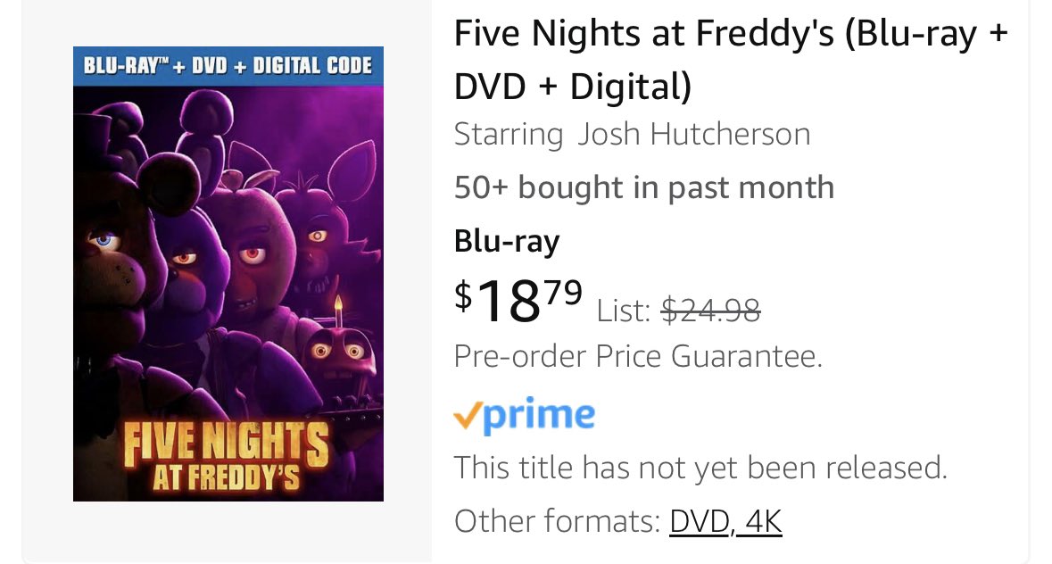 Five Nights at Freddy's Reveals Blu-Ray Release Date, Special Features