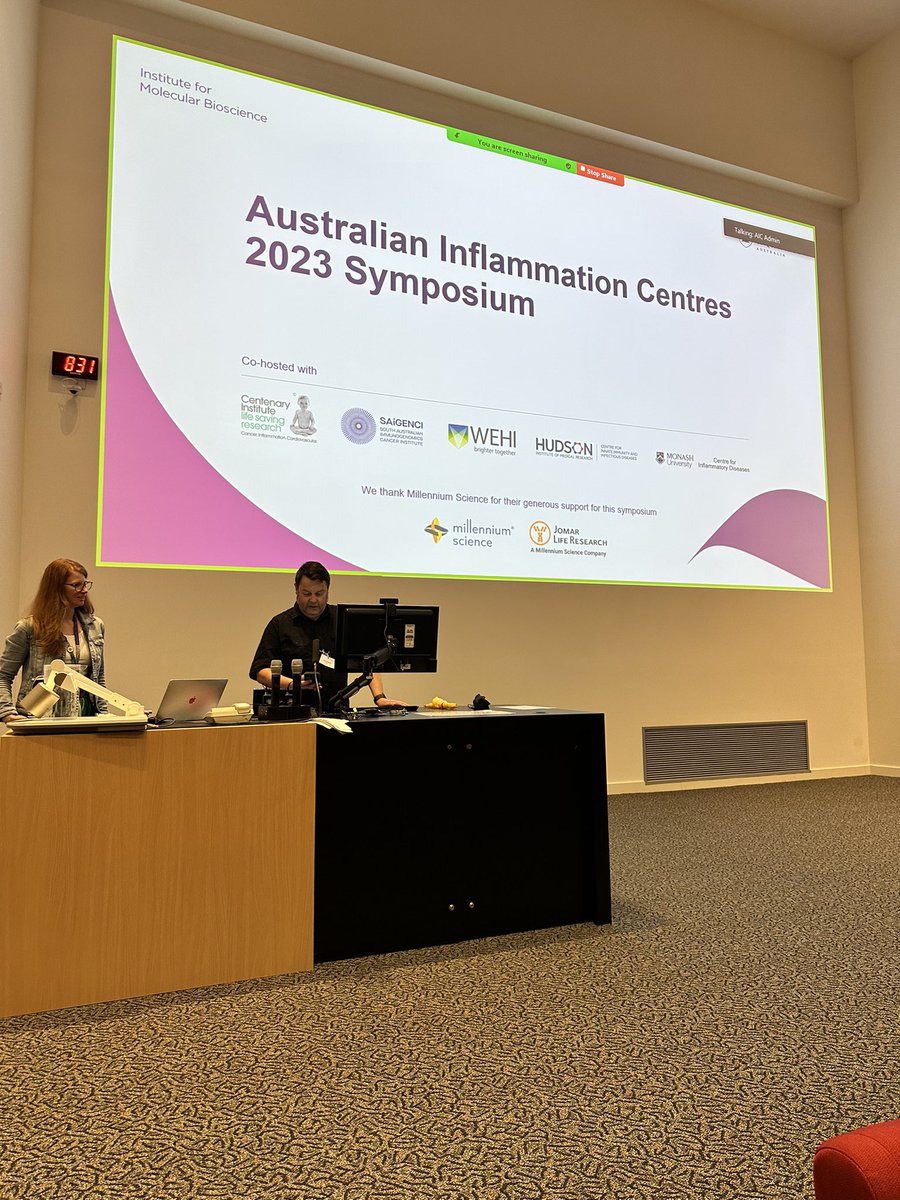 mscienceaustnz's tweet photo. Day 2 of the 2nd Australian Inflammation Centres 2023 Symposium @IMBatUQ @UQ. @Cameron_MSci will be speaking in the Cell death session, talking Agilent instrumentation and applications. @inflammasomelab 🧪👏🏻✨ #cytation  #microscopy https://t.co/aESTJLRobc