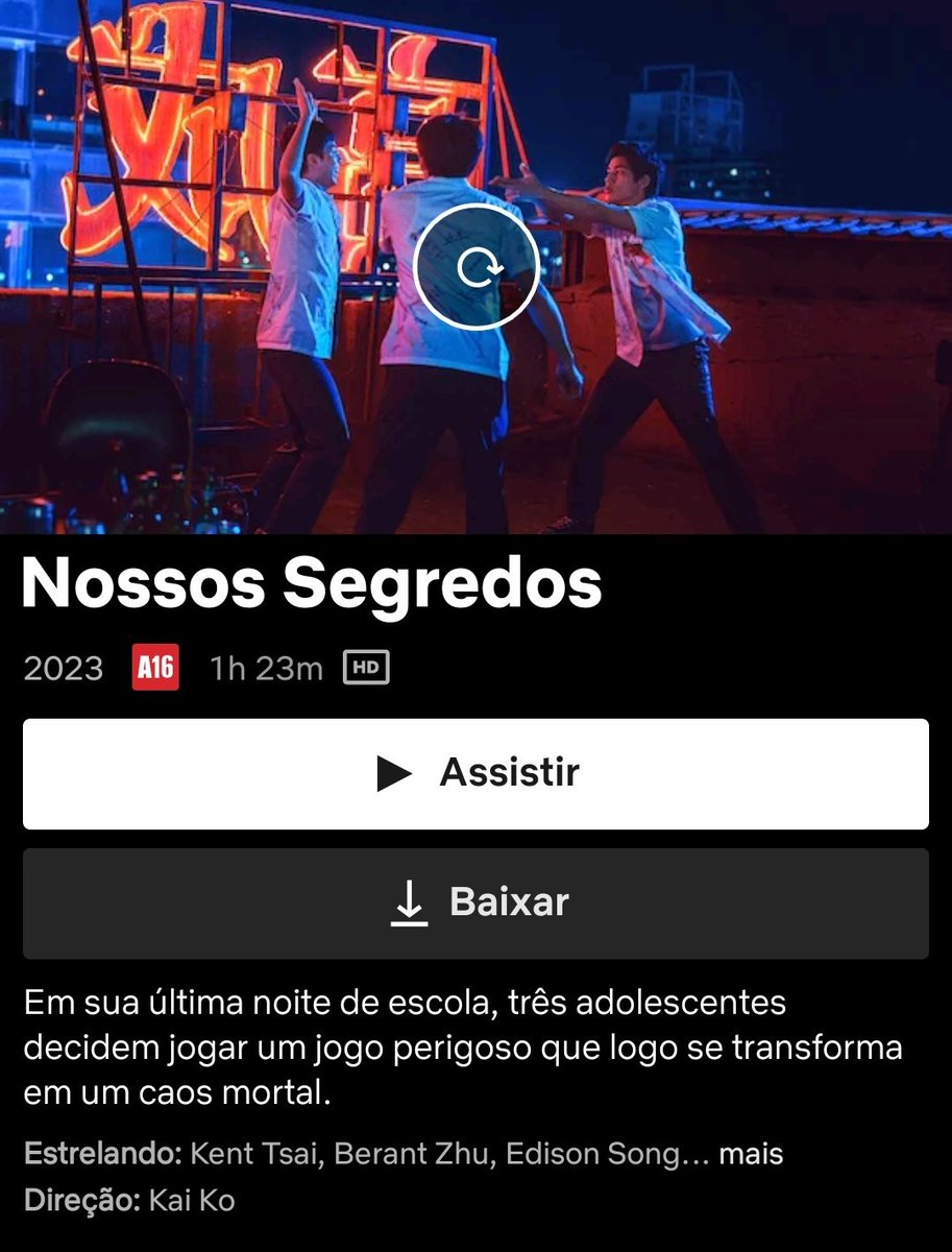 DramalandBR's tweet photo. 🆕 | O filme taiwanês #BadEducation ou "Nossos Segredos" chegou na @NetflixBrasil!

Na noite da cerimônia de formatura, três amigos se reúnem e iniciam uma brincadeira de compartilhar segredos que acaba terminando em caos. No elenco estão #BerantZhu, #EdisonSong e #KentTsai. https://t.co/qDL9IuBNls