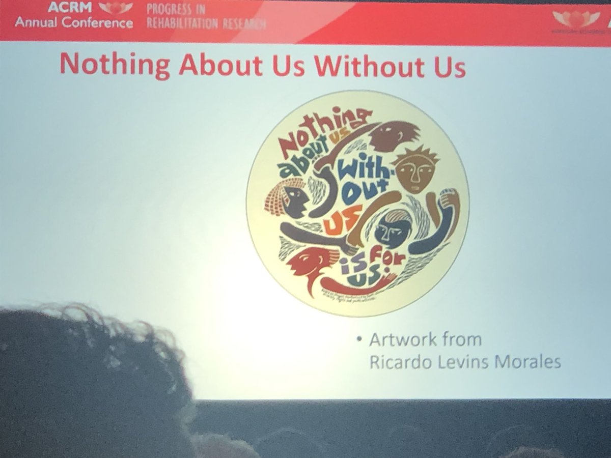 Attending Dr. Anjali Forber-Pratt’s plenary at @ACRMconference on disability identity and inclusion #NothingAboutUsWithoutUs #ACRM2023