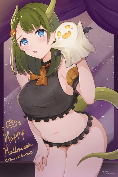 #ハロウィンイラスト

と、トリックオアトリート🎃👻 