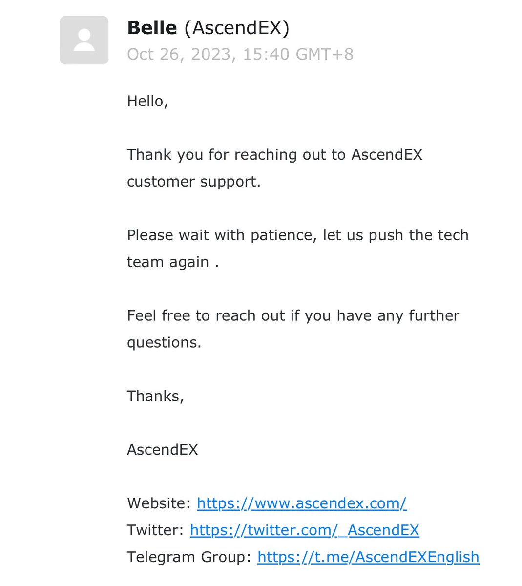 ALEXFCDK's tweet photo. @AscendEX_  what level of development do you want to achieve if you haven’t been able to credit a token to my account for 11 days? (In blockchain you receive it). every second letter is ignored by support, and the replies that come are stupid and no one solves the problem at all https://t.co/0mF1YEtV9q