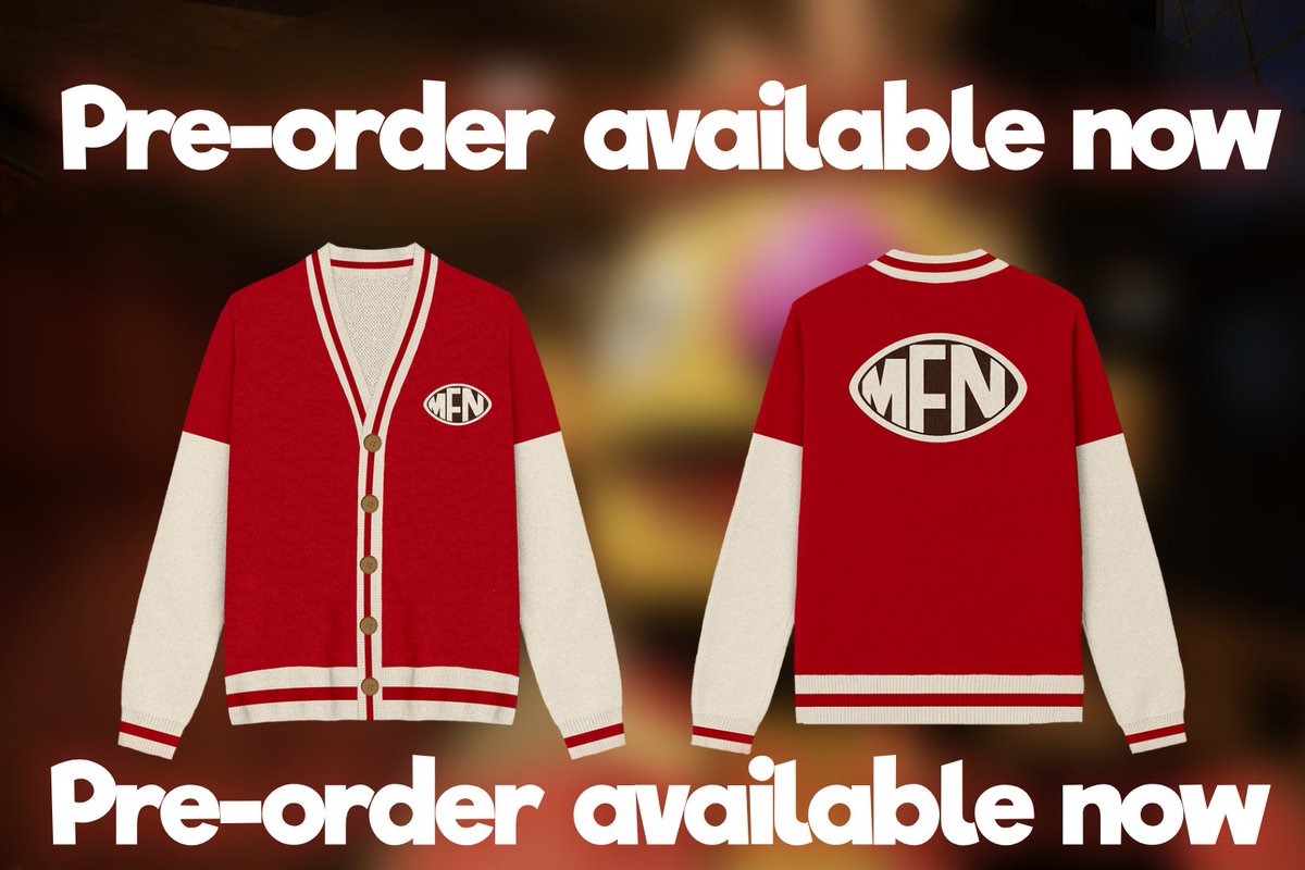 The weather is COLD

The cardigan is WARM

My Friendly Cardigan pre orders available now! robaroba.gg/products/mfn-k…