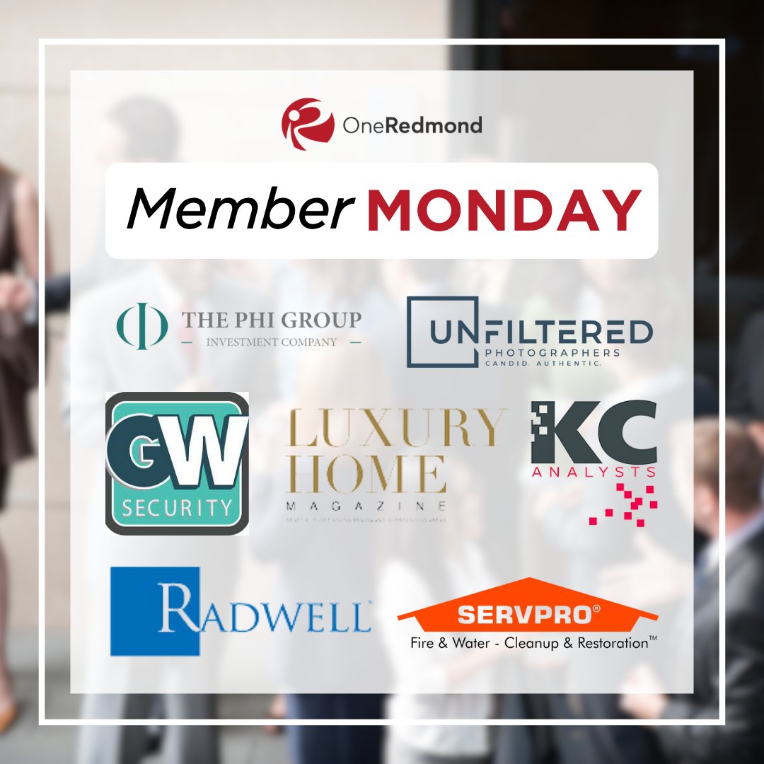 It's Member Monday and we'd like to take a moment to thanks some of our newest members!✨

Thank you:
ThePhiGroup, UnfilteredPhotographers, GreatWesternSecurity, LuxuryHomeMagazine, KuppingerColeAnalysts, RadwellInternational, and ServProofRedmond