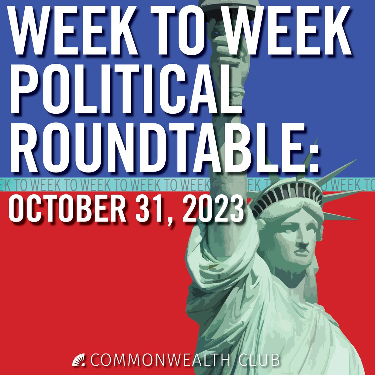 cwclub's tweet photo. Join us in-person or online tomorrow night as our panelists @ConstitutionMel &amp; @johnrothmann talk U.S. political impact of #IsraelHamasWar, #Trumptrials, #Newsom in China and more. Social hour beforehand.

Tickets: https://t.co/jZOrGn0CDa https://t.co/PC5Kwj8FxO