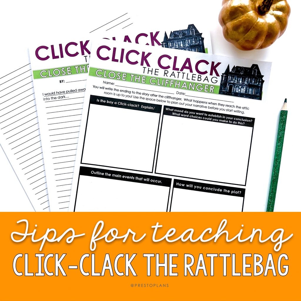 ⁠One of my favorite spooky short stories for Halloween is “Click-Clack the Rattlebag” by Neil Gaiman. 🎃⁠
⁠⁠⁠
This week on the blog, I'm sharing my best tips for teaching it! ⤵️ #elateacher #iteachela 
⁠
prestoplans.com/teaching-click…